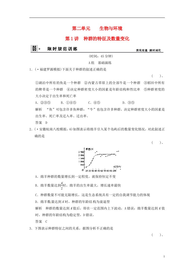 高考生物一轮复习