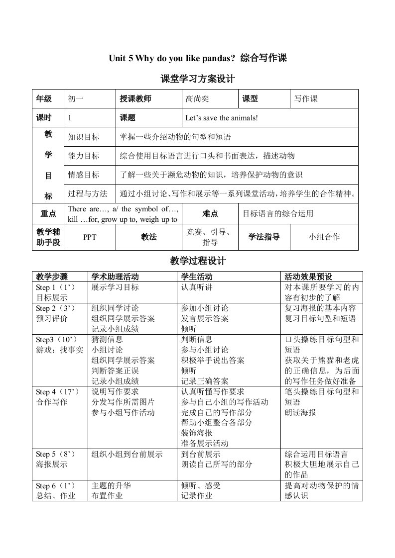 初中英语人教版七年级下册Unit