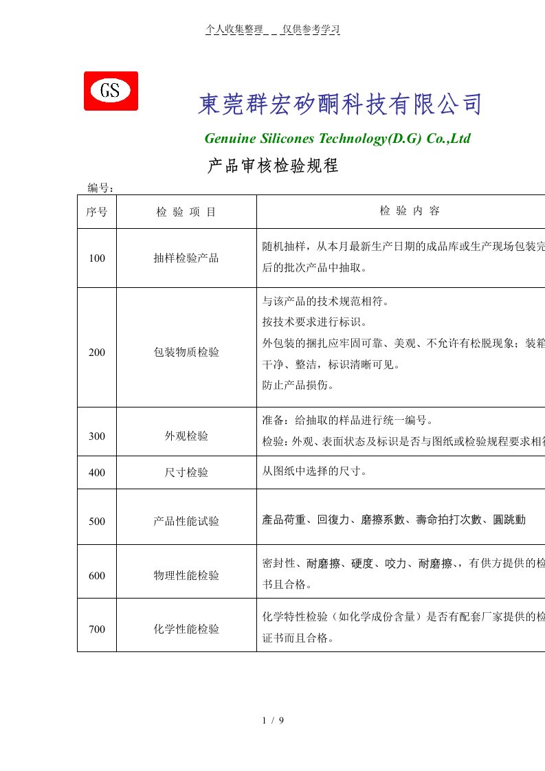 产品审核表单（格模板、DOC格式）（明细）