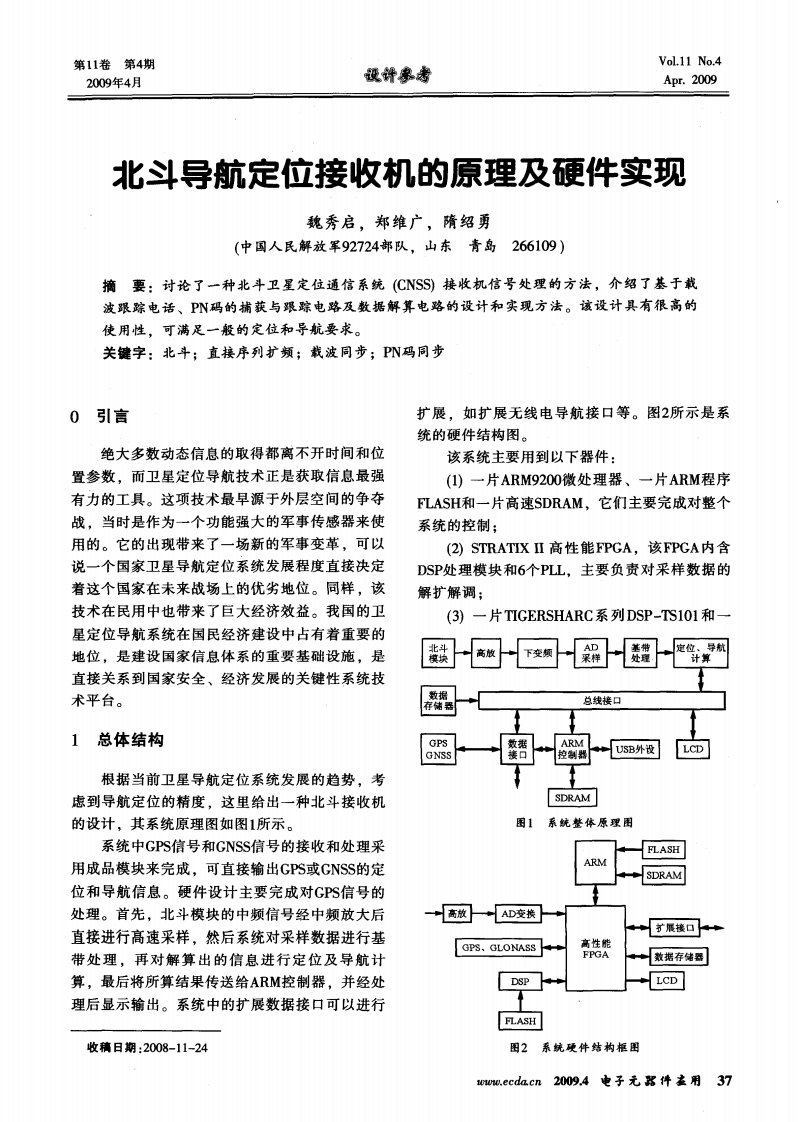 北斗导航定位接收机的原理及硬件实现.pdf