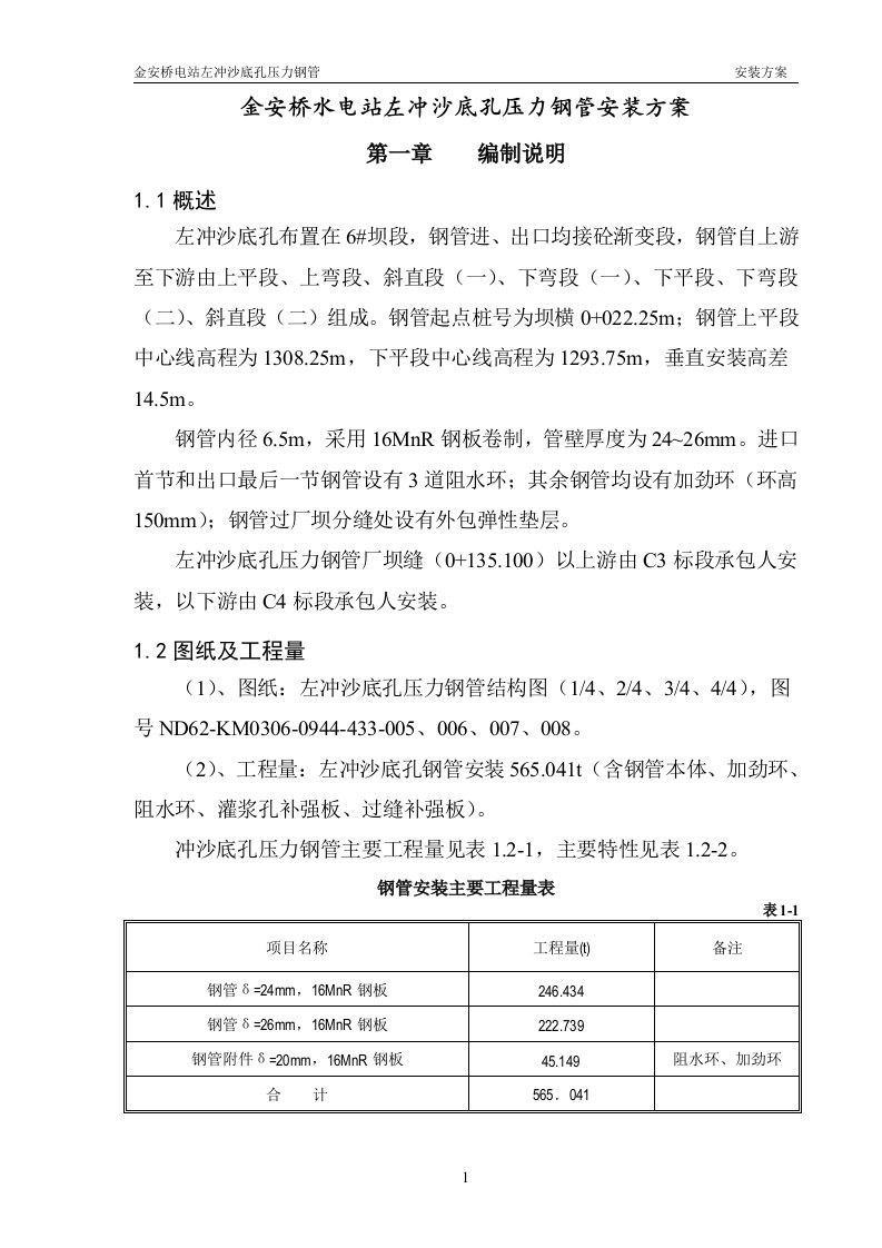 精选压力钢管安装