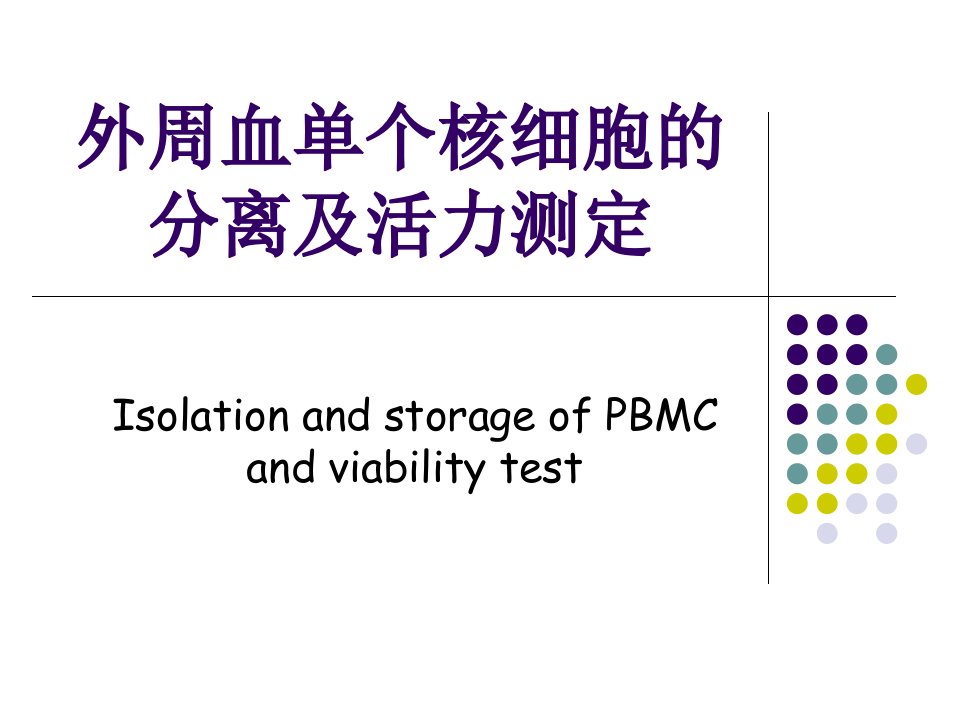 外周血单个核细胞分离