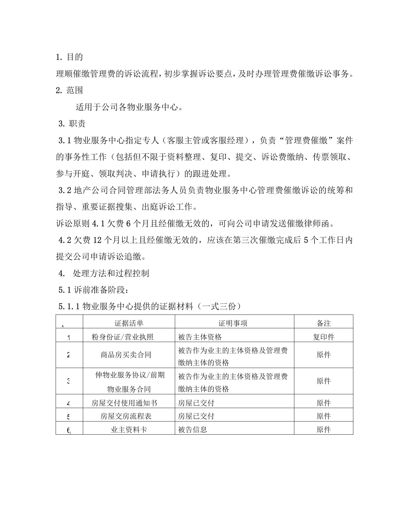 物业公司物业管理费诉讼管理规定