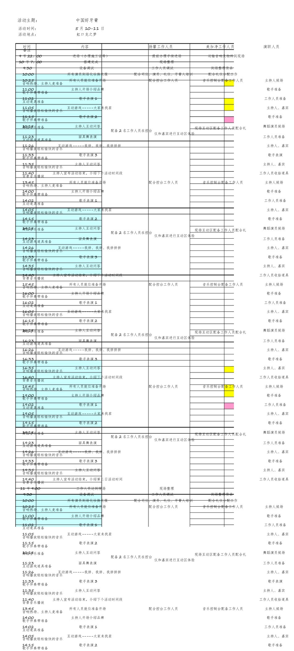 美加净活动RunDown