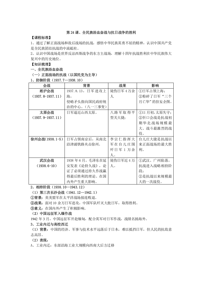 2021-2022学年部编版历史