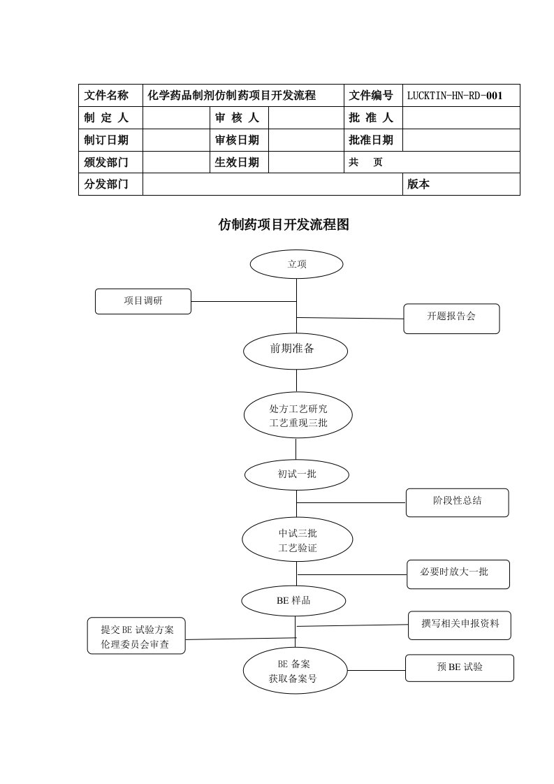 仿制药详细研发流程