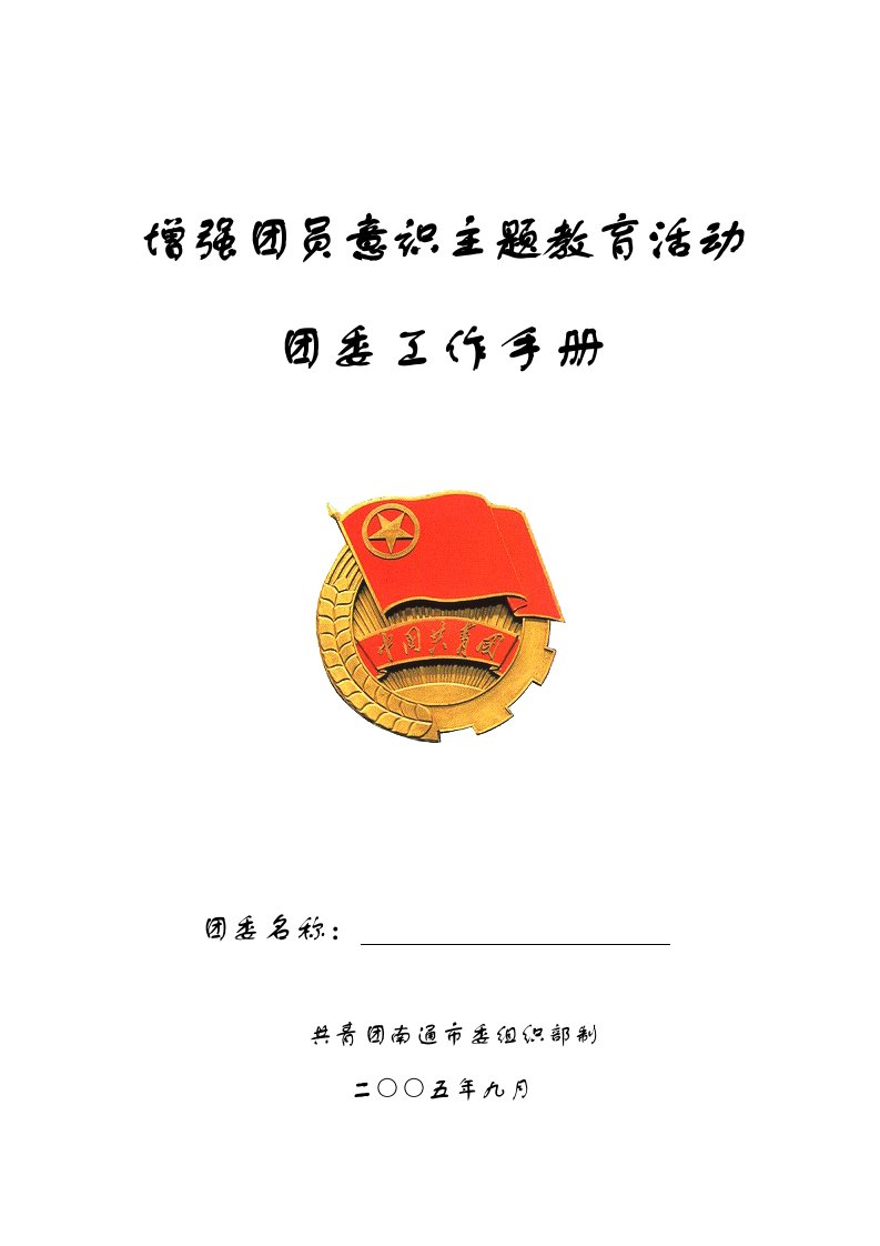 增强团员意识主题教育活动团委工作手册(doc31)-其它制度表格