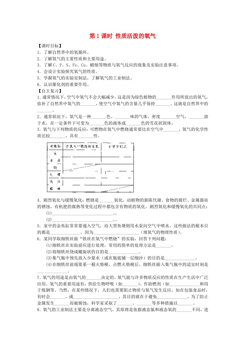 九年级化学全册《第二章