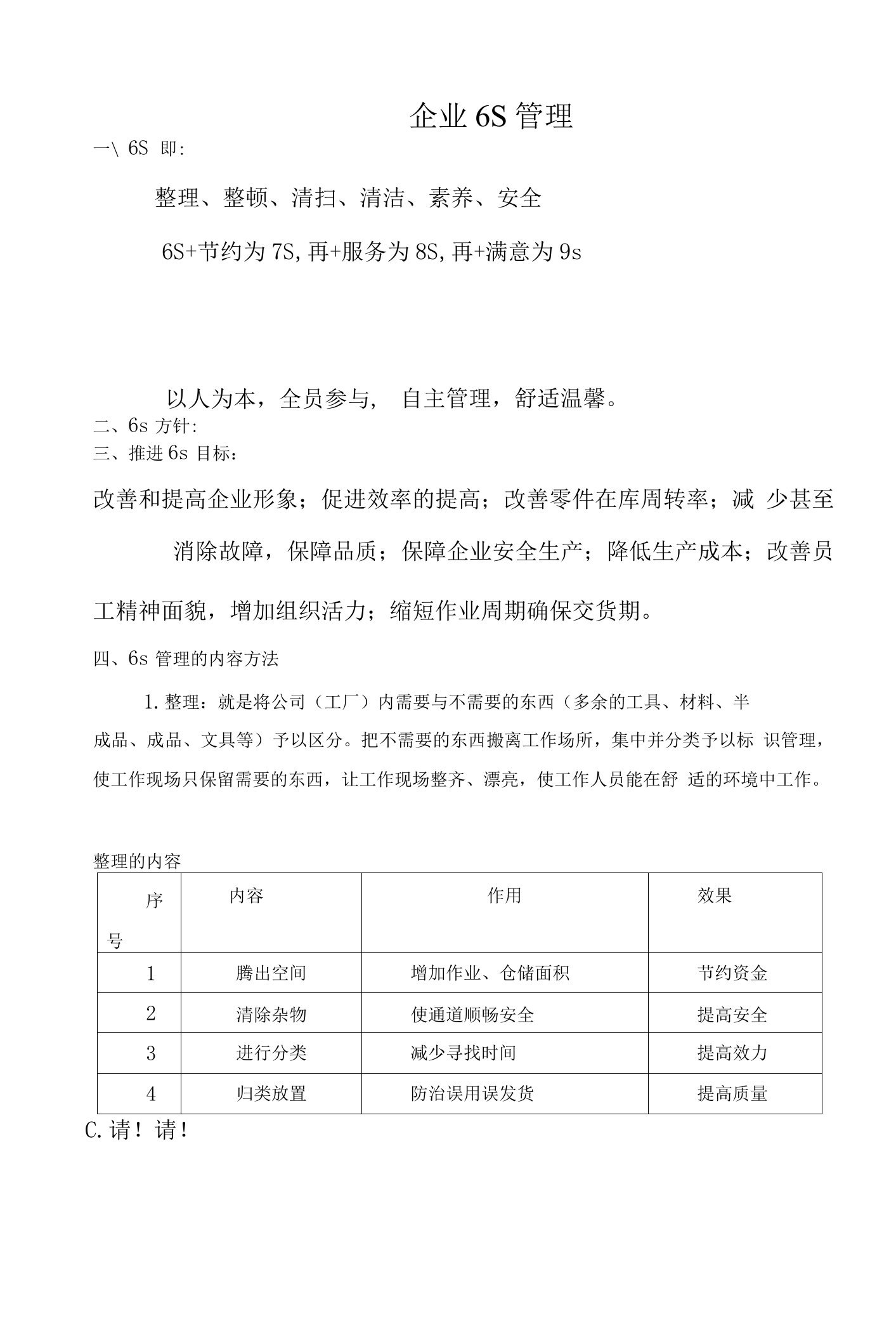 企业6S管理主要内容执行标准