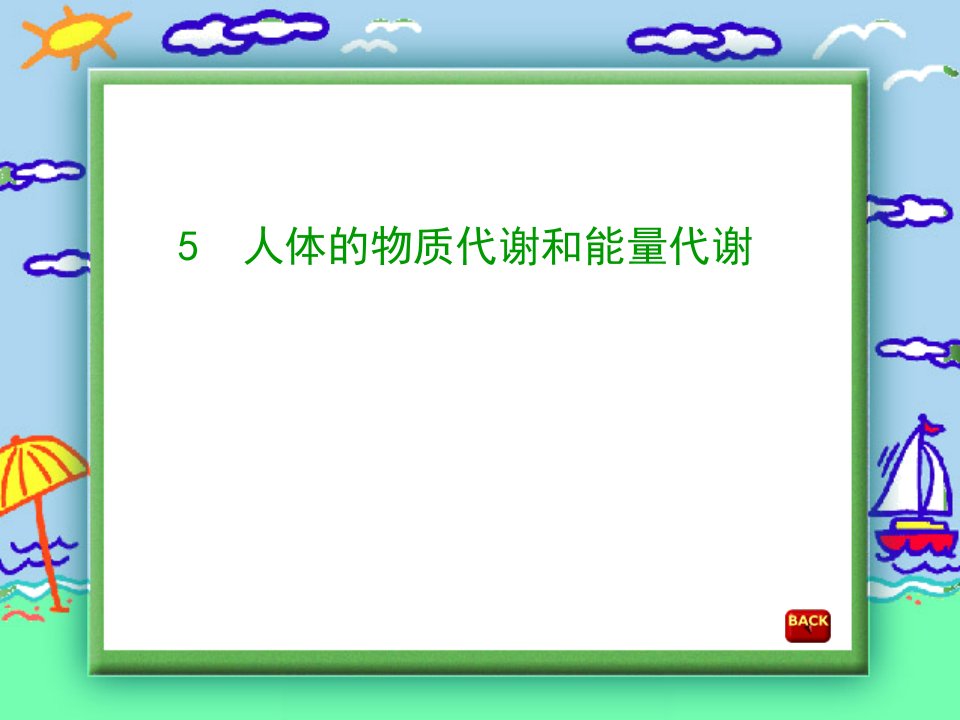 5人体的物质代谢和能量代谢