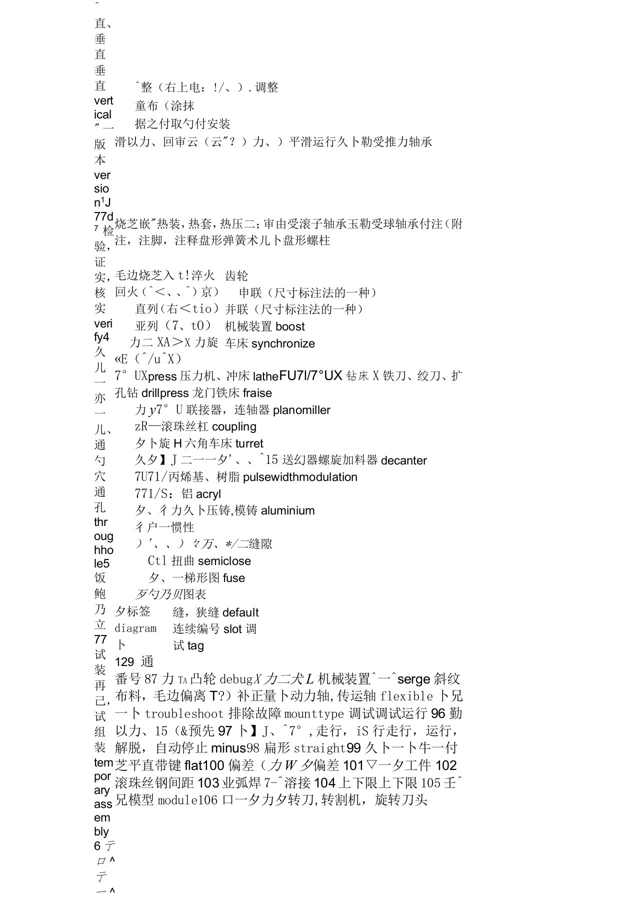 最新机械专业常用日语词汇资料