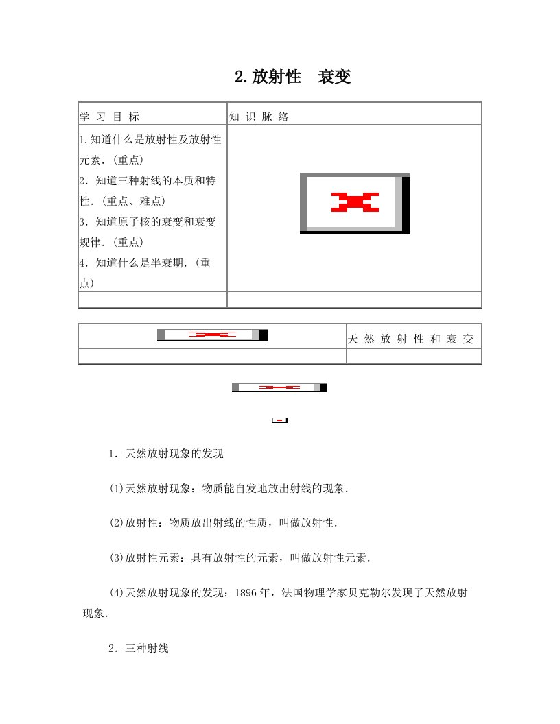 2018版+第3章+2.放射性+衰变+能级