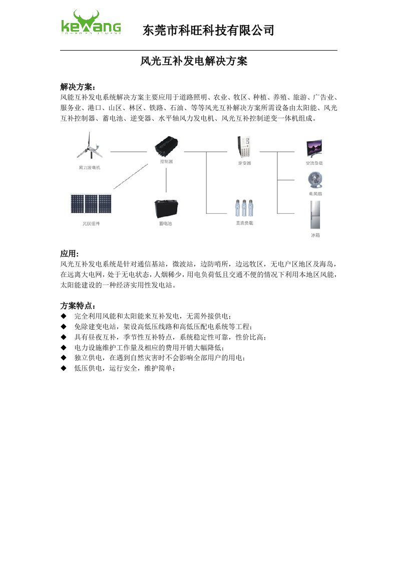 风光互补发电解决方案