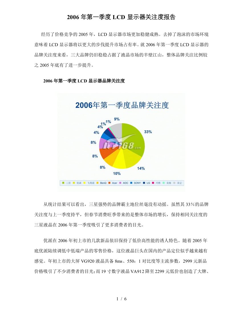 LCD显示器关注度报告