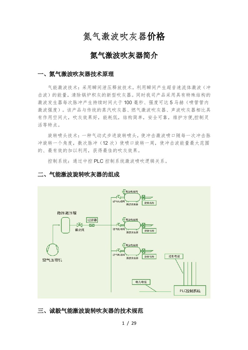 氮气激波吹灰器价格简介