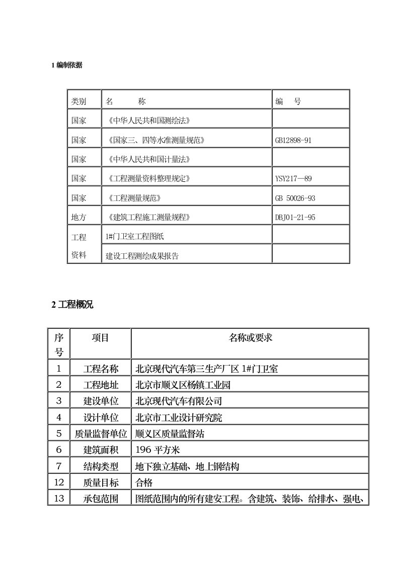 门卫室施工总方案