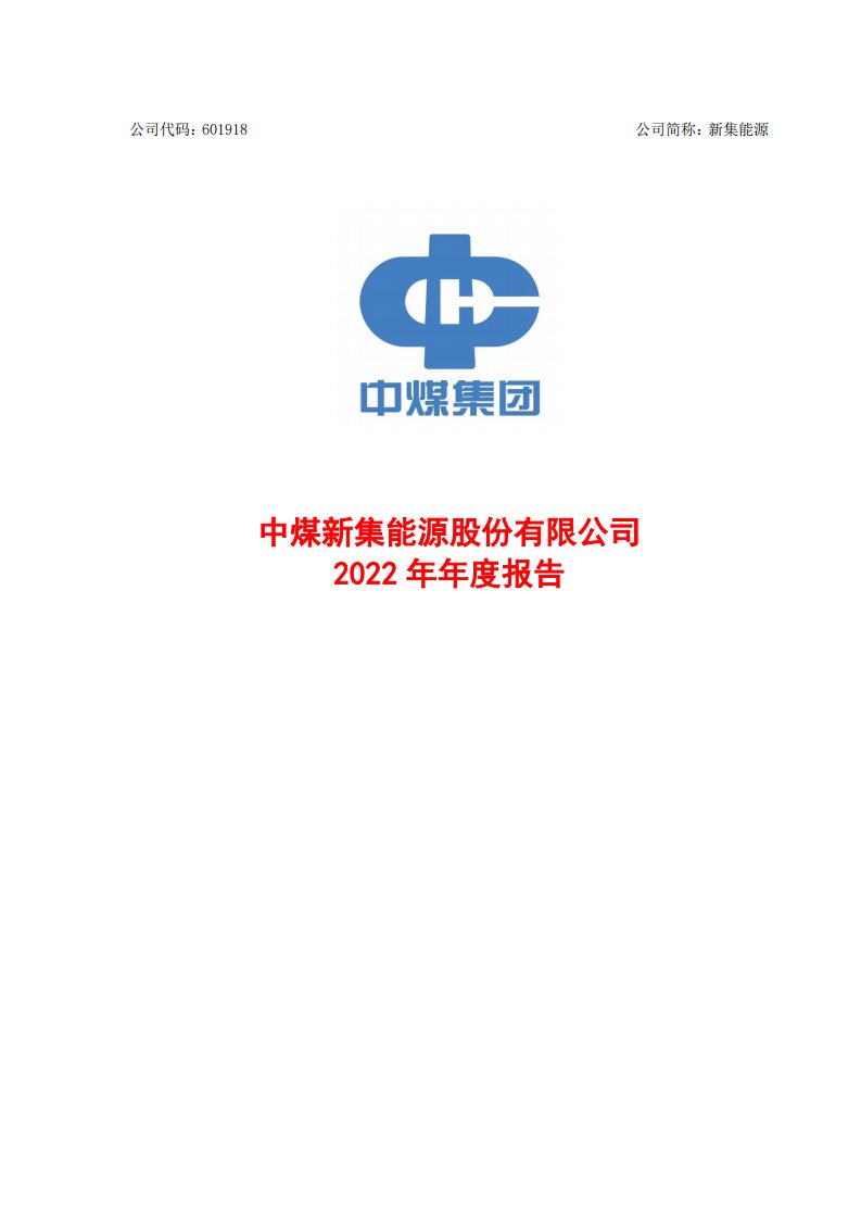 上交所-新集能源2022年年度报告全文-20230428