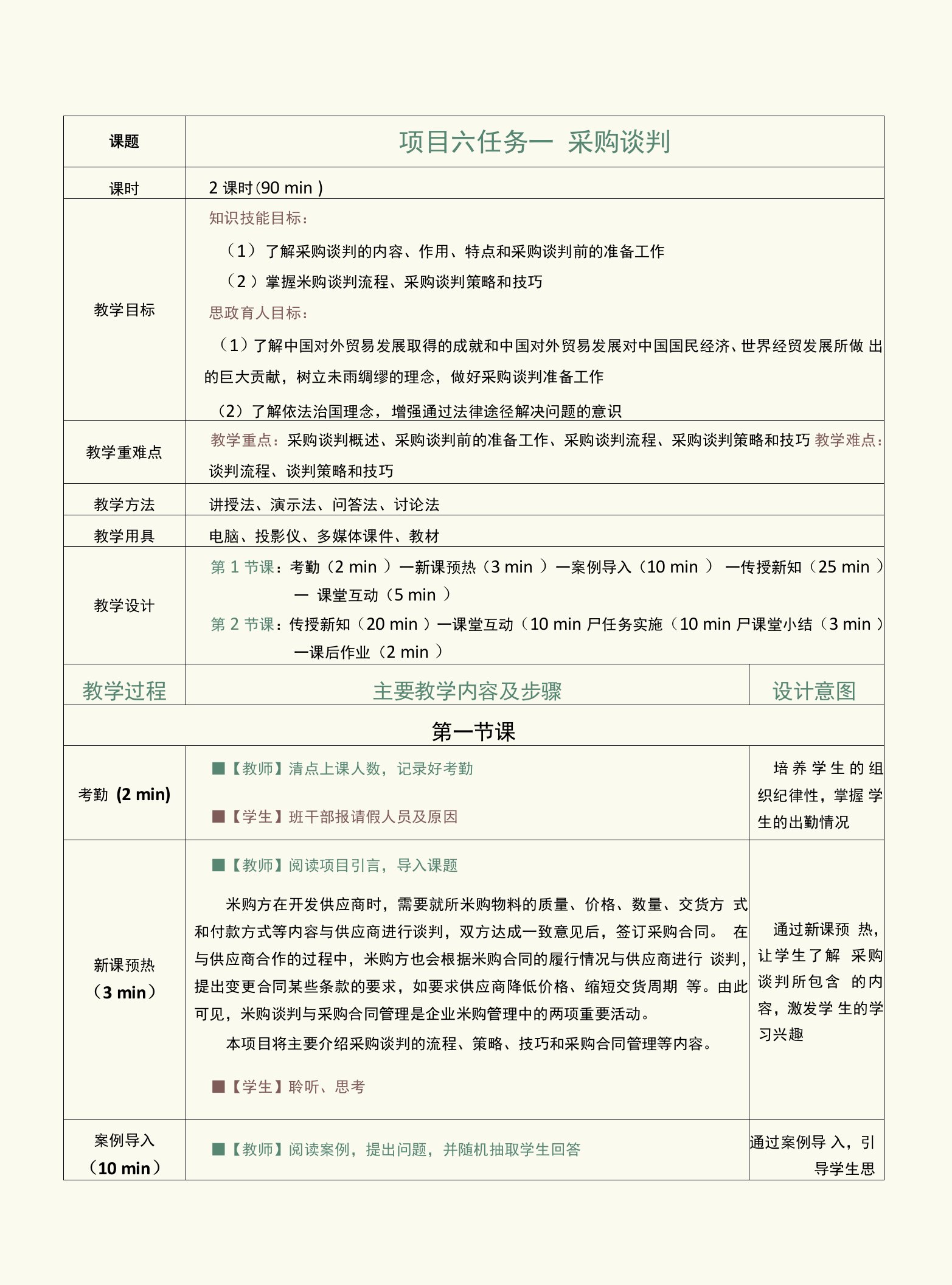 《采购管理实务》（任婷）473-4教案