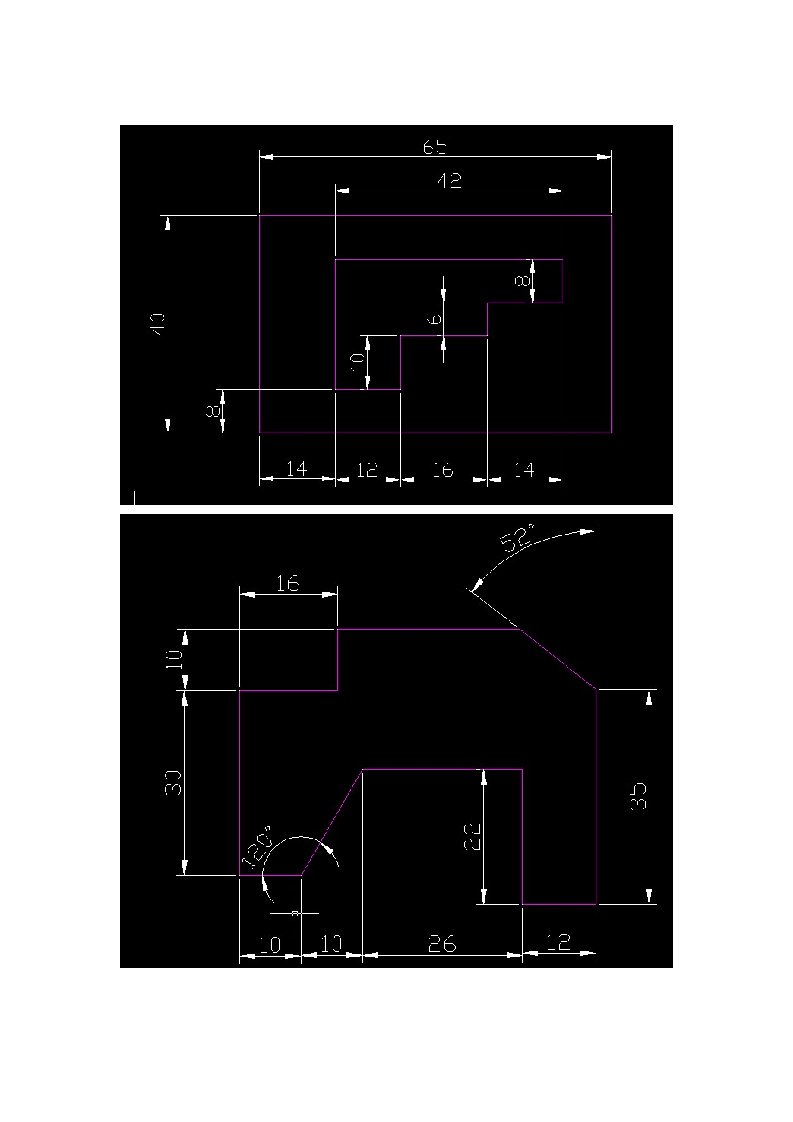 CAD练习图纸45份-仅供初学者