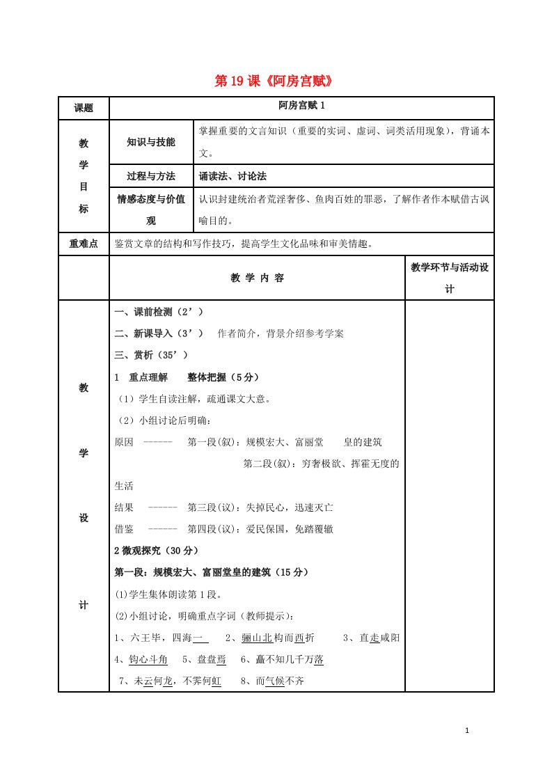 2021_2022年高中语文第四单元创造形象诗文有别第19课阿房宫赋2教案新人教版选修中国古代诗歌散文欣赏