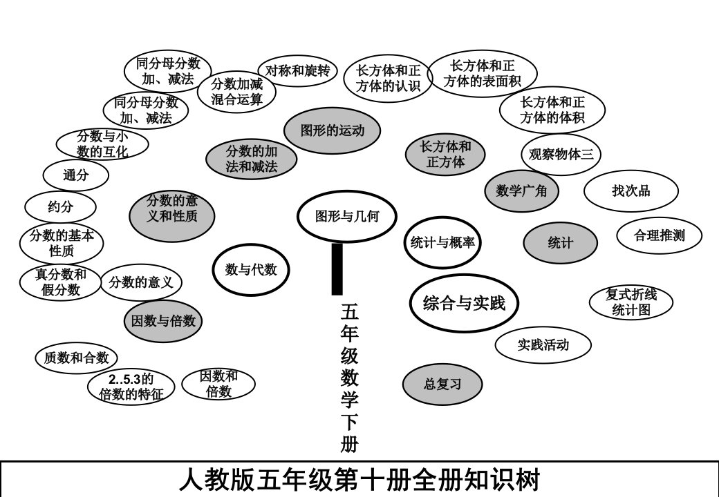 人教版五年级下册数学知识树ppt课件