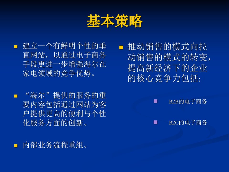 海尔集团电子商务的应用模式