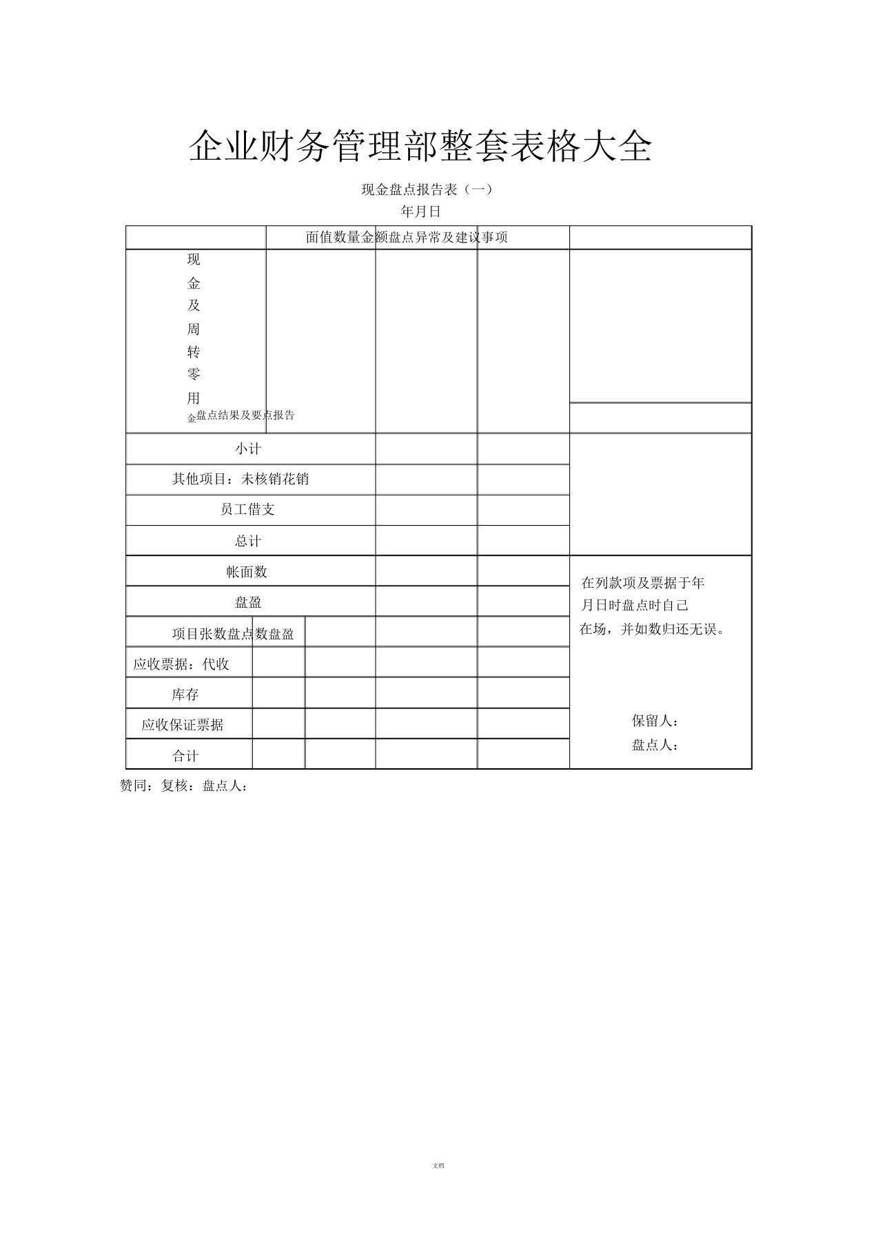 企业财务管理整套表格大全(共118页)