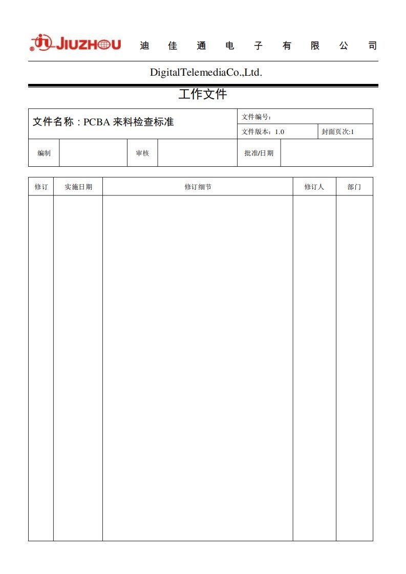 PCBA来料检查标准