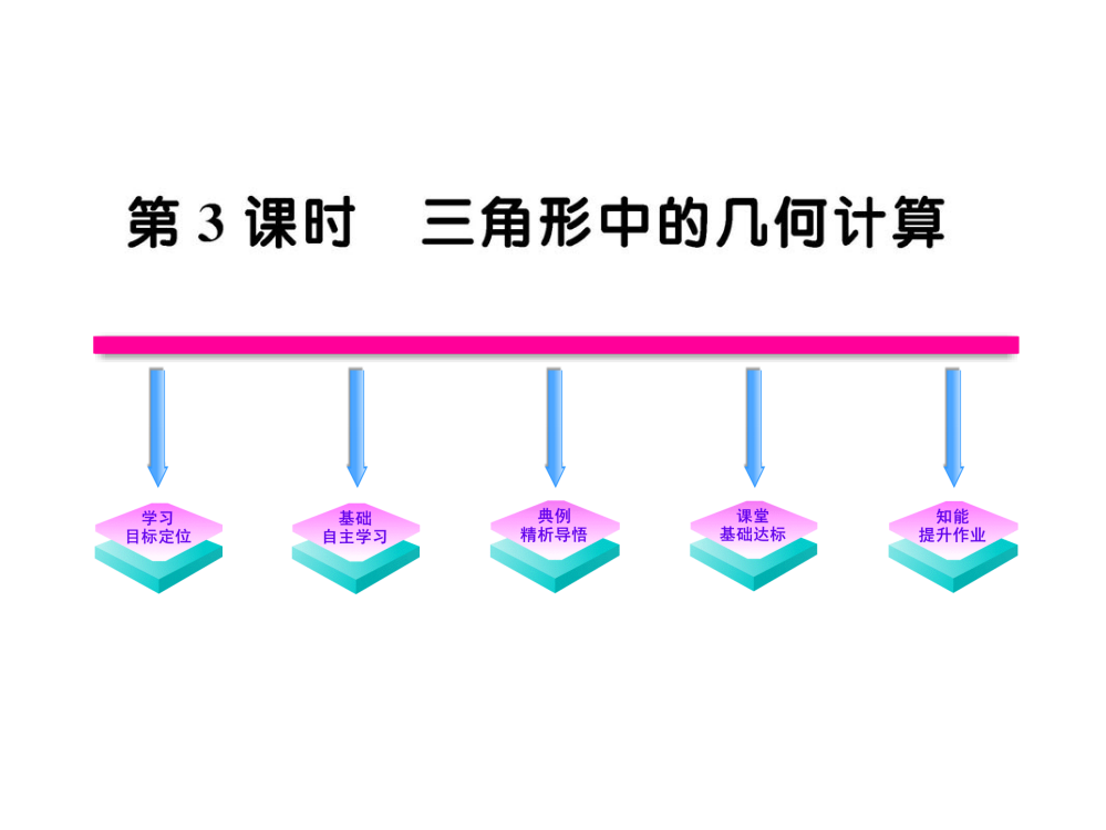 青海省青海师大附属第二中学高二数学《123三角形中的几何问题》课件