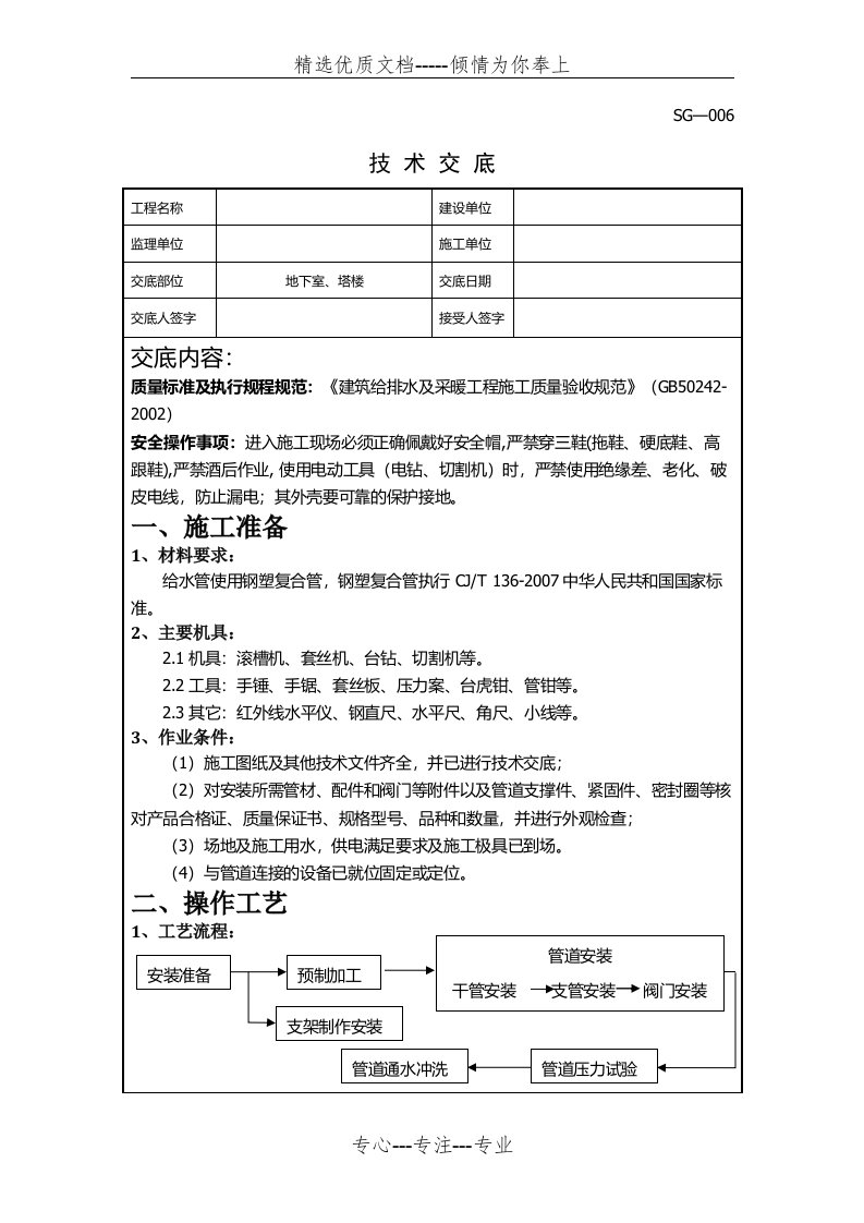 钢塑复合管技术交底(共7页)