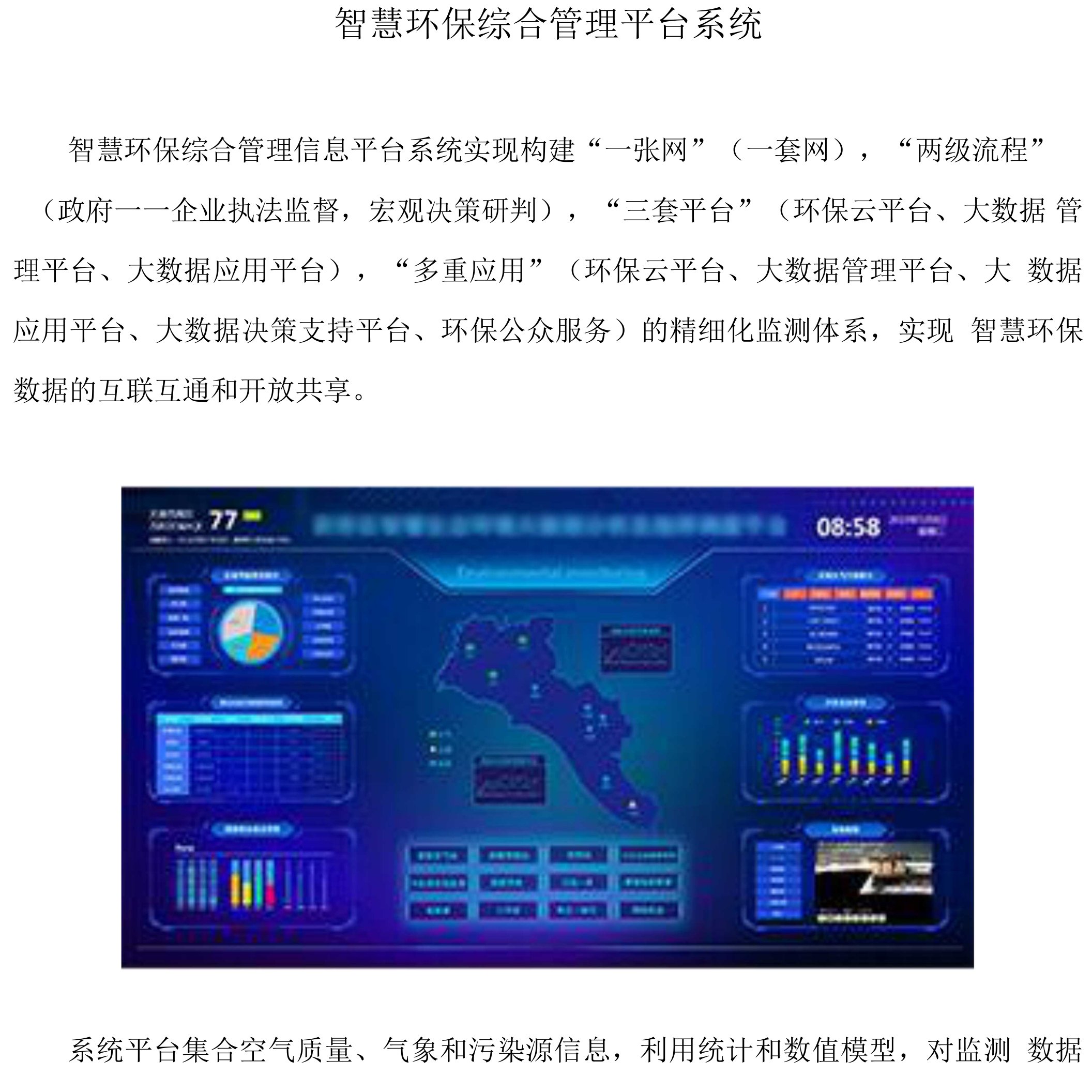 智慧环保综合管理平台系统