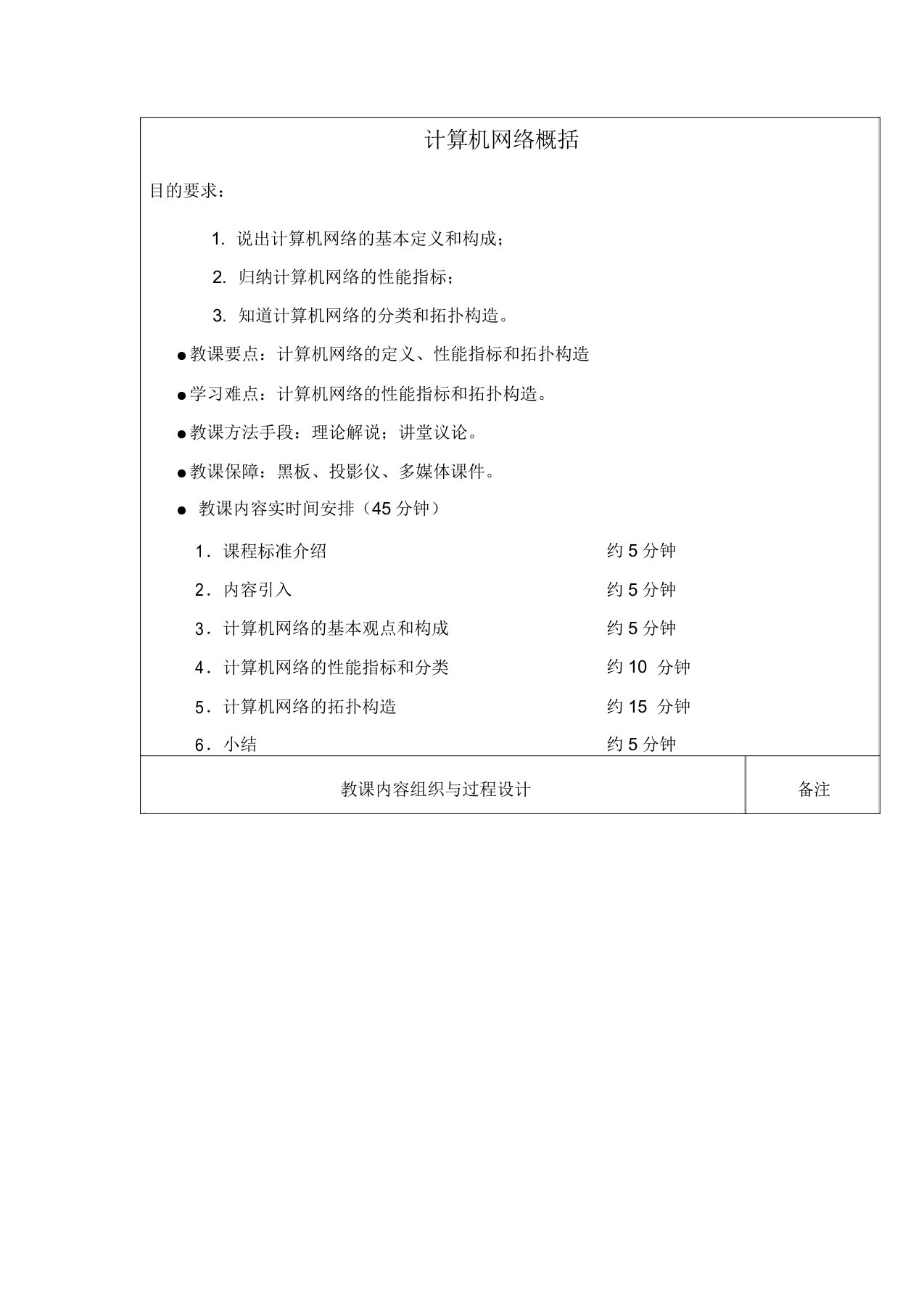 计算机网络概述教案