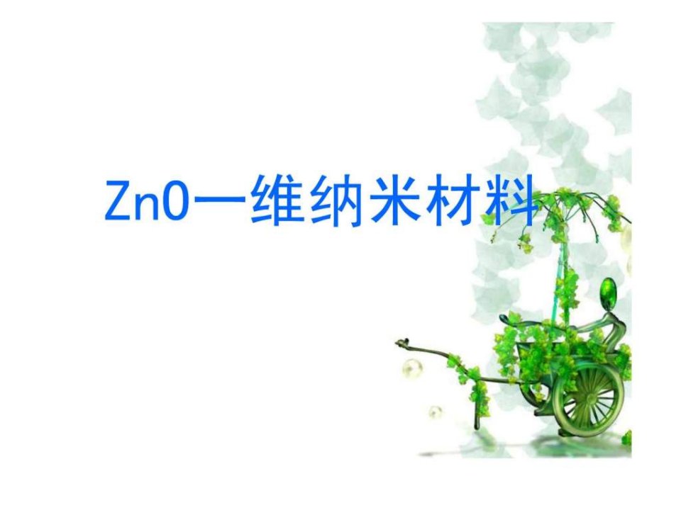 ZnO一维纳米材料