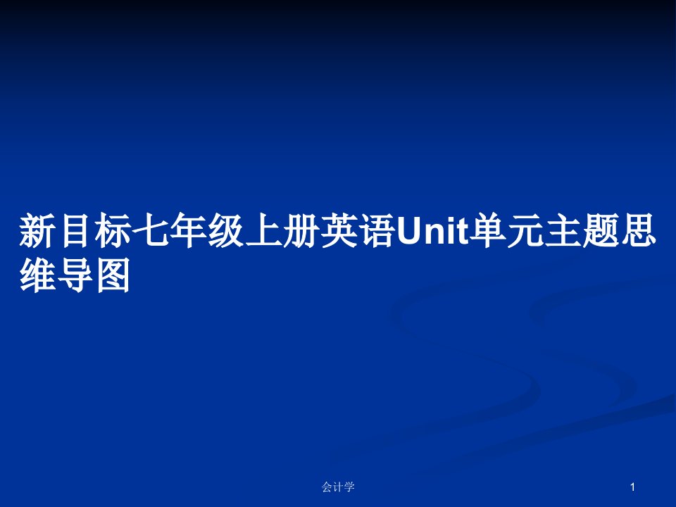 新目标七年级上册英语Unit单元主题思维导图PPT学习教案