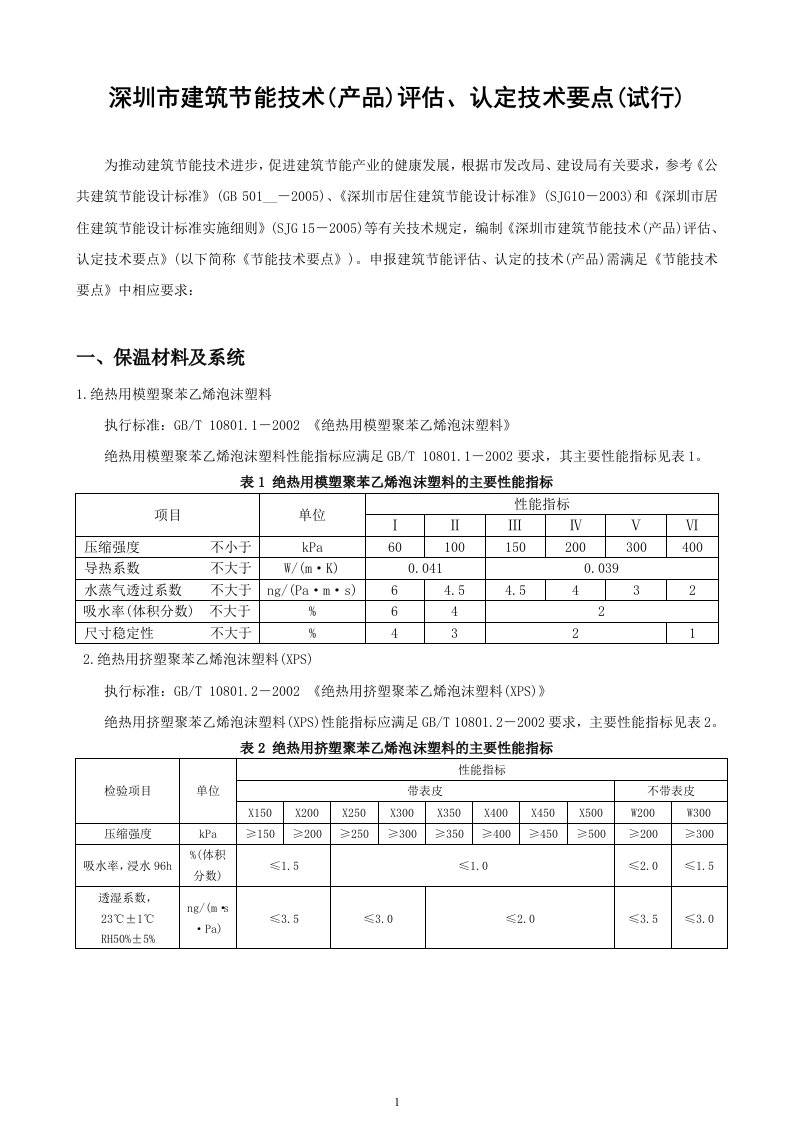 深圳市建筑节能技术(产品)评估