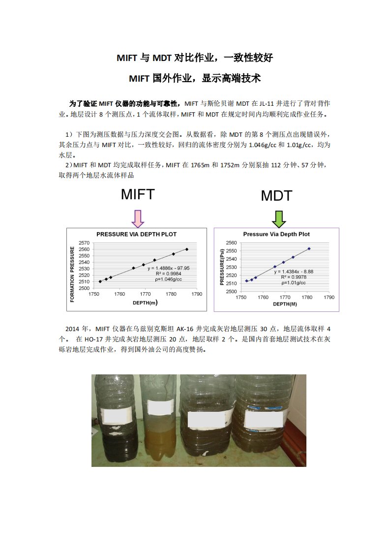 mift与mdt对比作业,一致性良好1