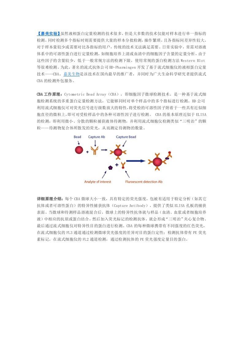 免疫学实验：流式CBA多因子检测