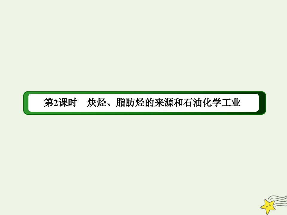 高中化学专题3常见的烃1_2炔烃脂肪烃的来源和石油化学工业课件苏教版选修5