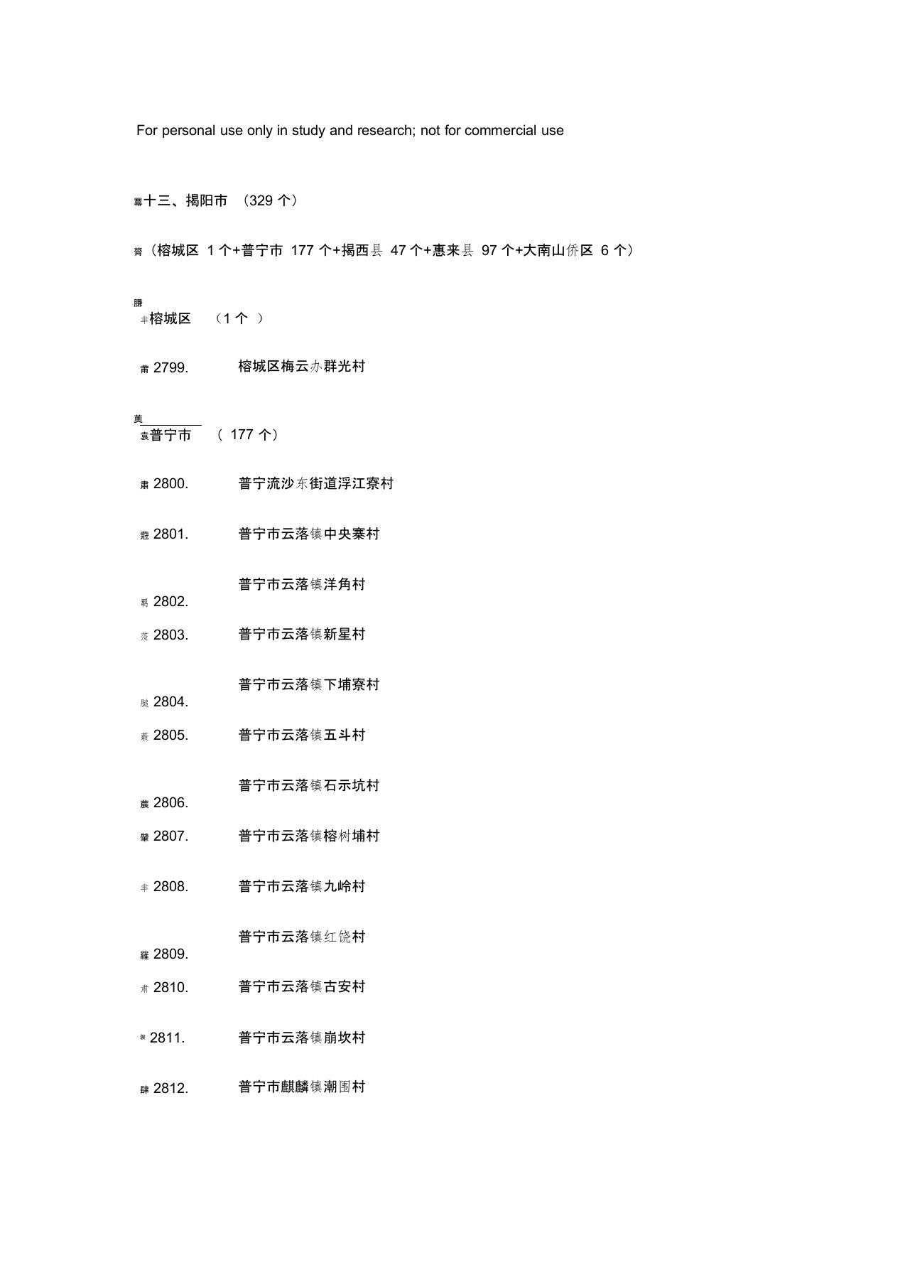 揭阳市贫困县名单