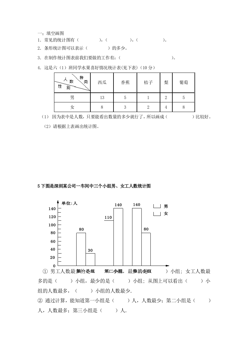 小六第五章练习