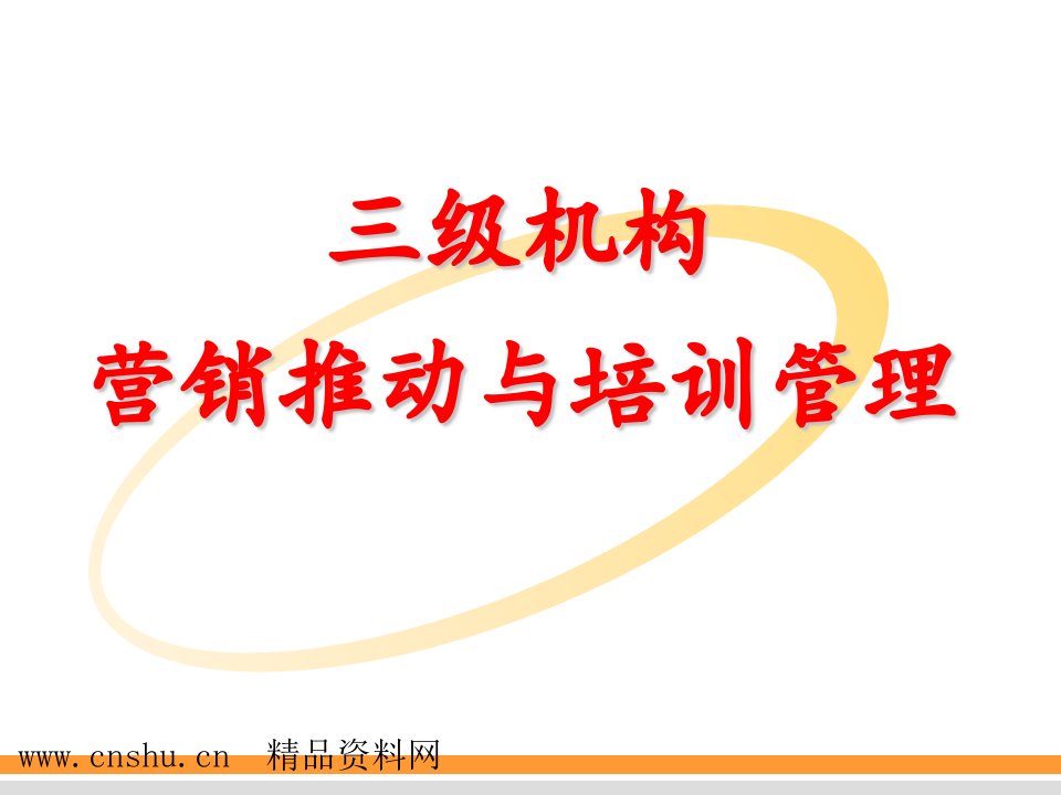 保险公司三级机构营销推动与培训管理（PPT