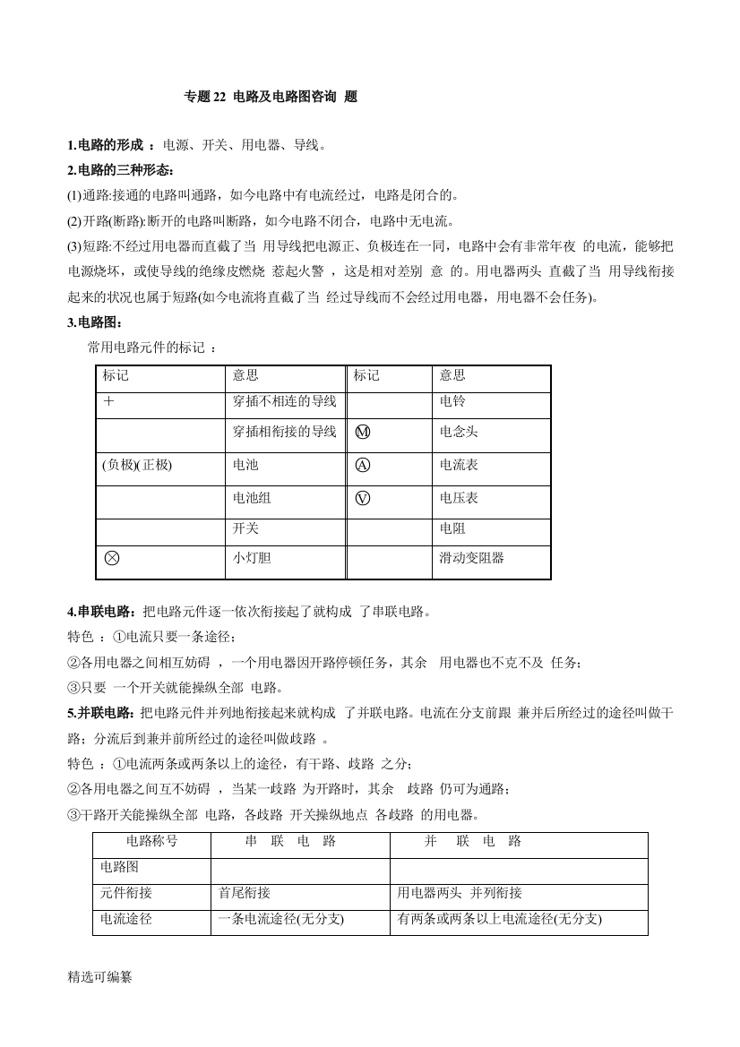 2021年中考物理微专题复习