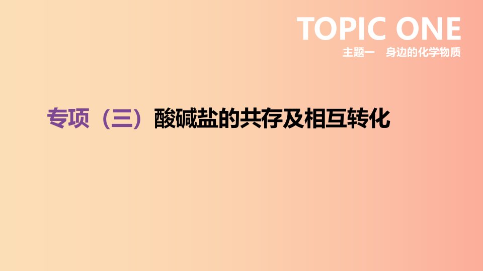 云南省2019年中考化学复习