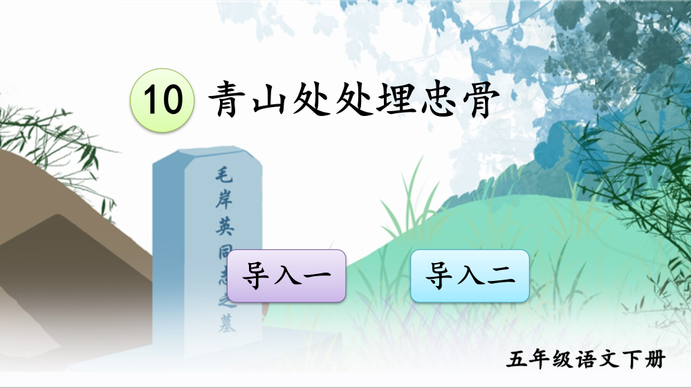 五年级语文下册《青山处处埋忠骨》课件