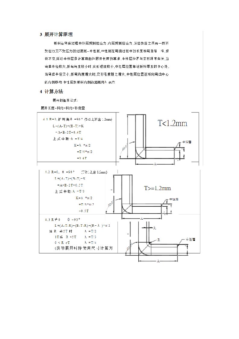 钣金折弯计算