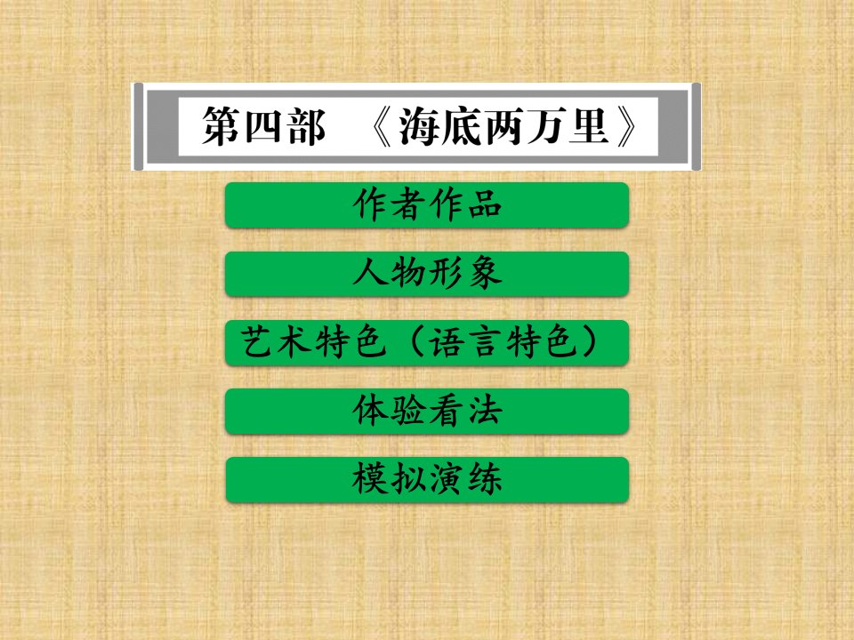 2019年中考语文名著阅读第四部《海底两万里》课件%28共39张PPT%29