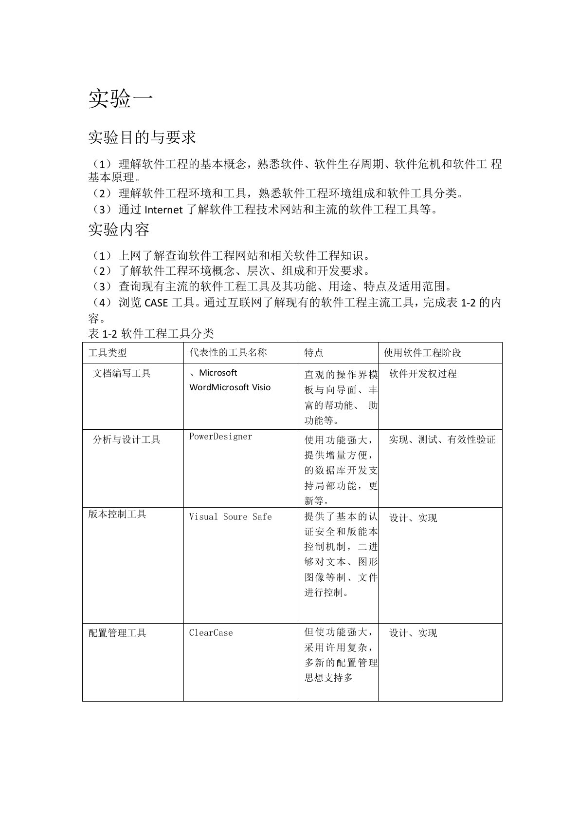 软件工程工具分类