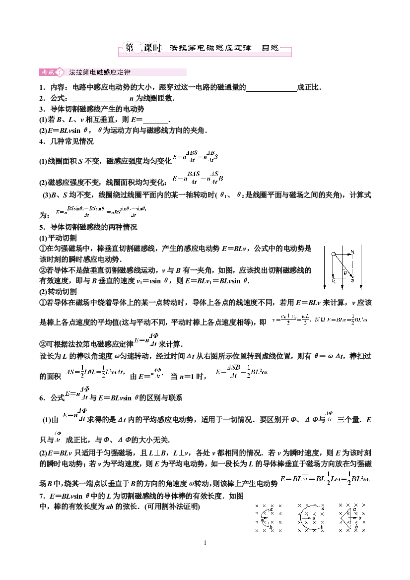 法拉第电磁感应1