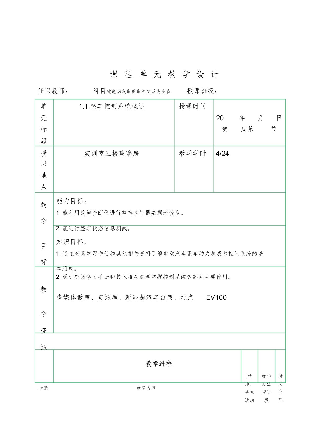 纯电动汽车整车控制系统教案课件