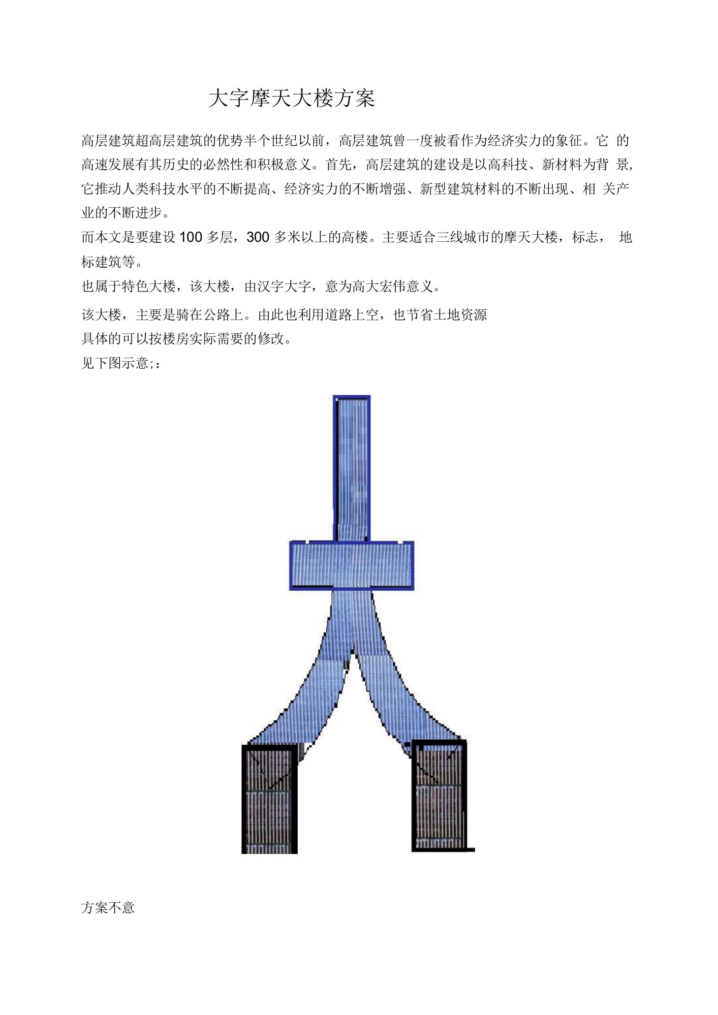 大字摩天大楼方案